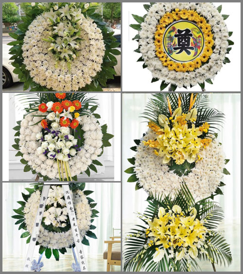 河南南阳新野县上庄乡彭桥村花圈速递